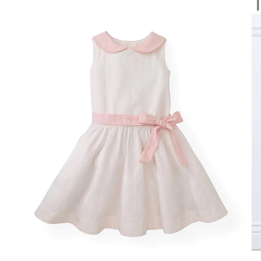 Hope and Henry seersucker Peter Pan collar dress